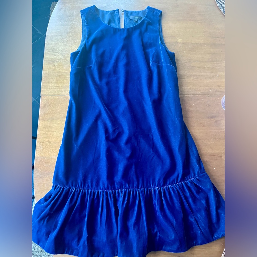J.Crew Blue Velvet Dress